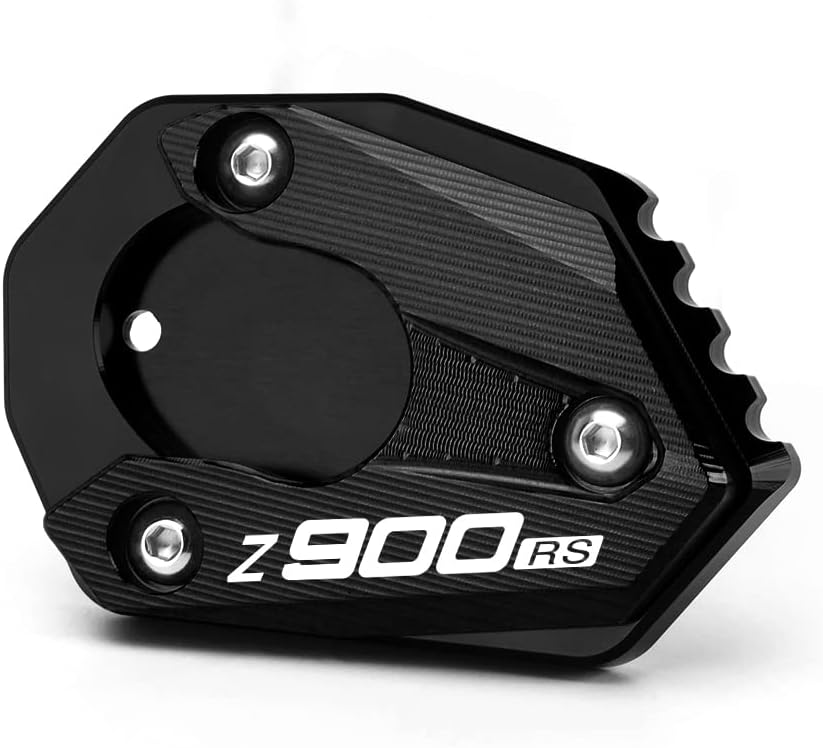 Motorcycle Side Stand Extension Kickstand Plate Compatible With K.awasaki Z900RS 2017-2023 2024 2025 | Foot Pad Support Z 900 RS Z900 RS Z-900 RS ZR900 Cafe/SE Accessories (black)