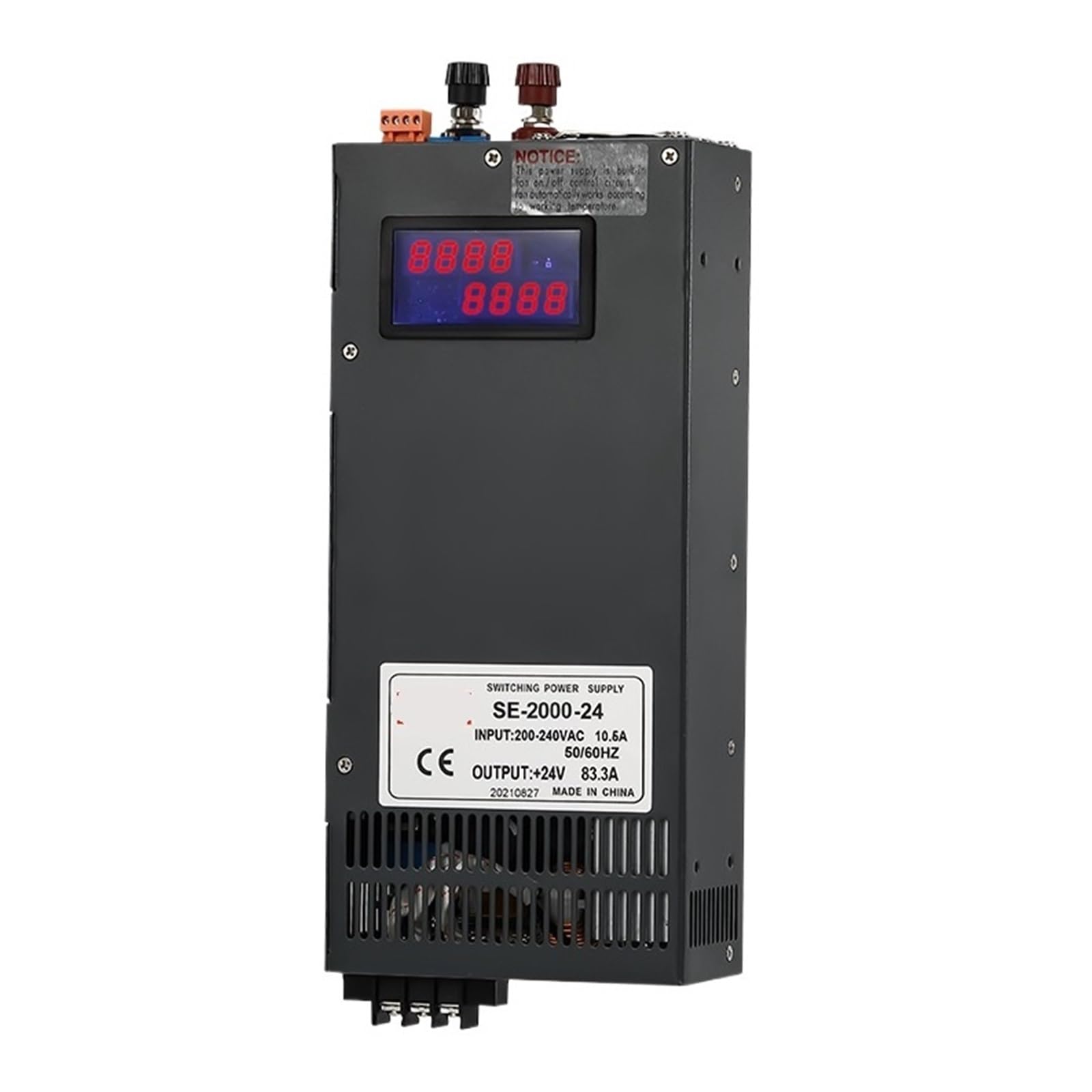 TSCFHGQI 2000W Adjustable Switching Power Supply 0-15V 24V 36V 48V 60V 80V 110V 220V 300V 400V AC/DC 110/220/380VAC(110VAC,0-24V 0-83.3A)