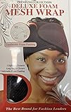 Donna Collection Women's Deluxe Foam Mesh Hair Wrap, Black