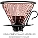 Barista Warrior Compatible for Chemex, Hario V60 & popular coffee makers, Pour Over Coffee Filters- Reusable and Permanent Coffee Cone Dripper (Copper Coated)