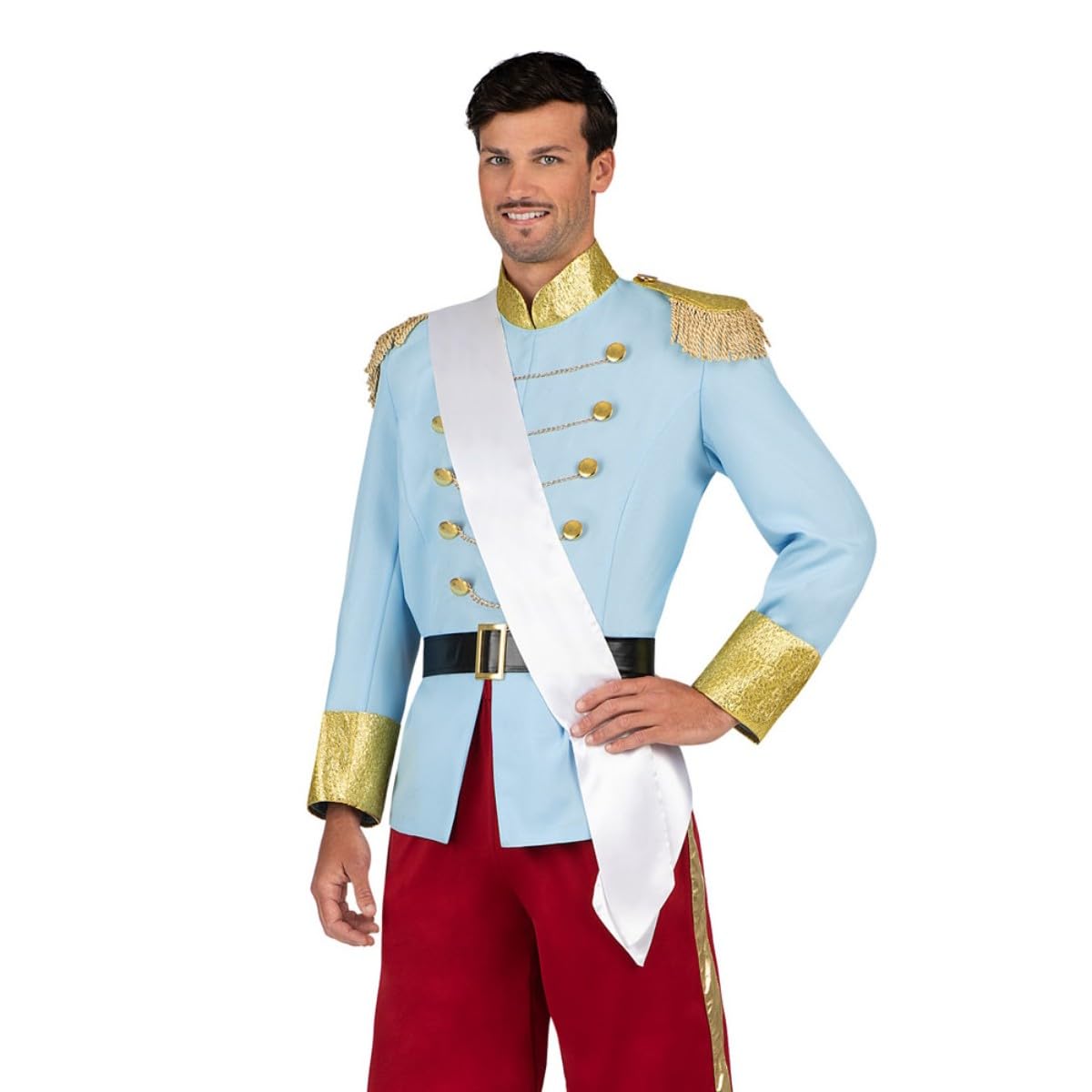 My Other Me ME FUN COMPANY, S.L. Costume Principe Blu M (Giacca, cintura, pantaloni e copristivali)