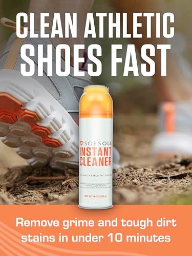 SOFSOLE Instant Cleaner 5 oz or 9 oz - Deep Cleaning Foaming Action Lifts Dirt & Debris from Toughest Fabrics & Materials - Scrub Top Applicator - Refreshing Scent - Athletic Shoes & Footwear2