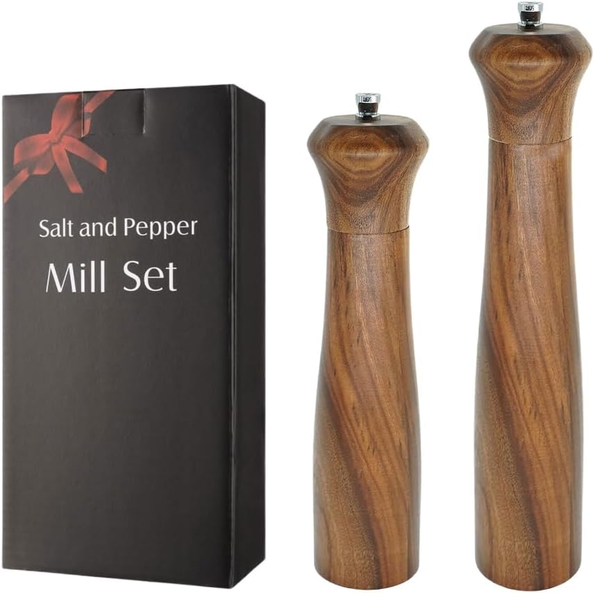 Manual Wood Peppers Grinder Durable Salt Peppers Mill with Ceramic Grinder