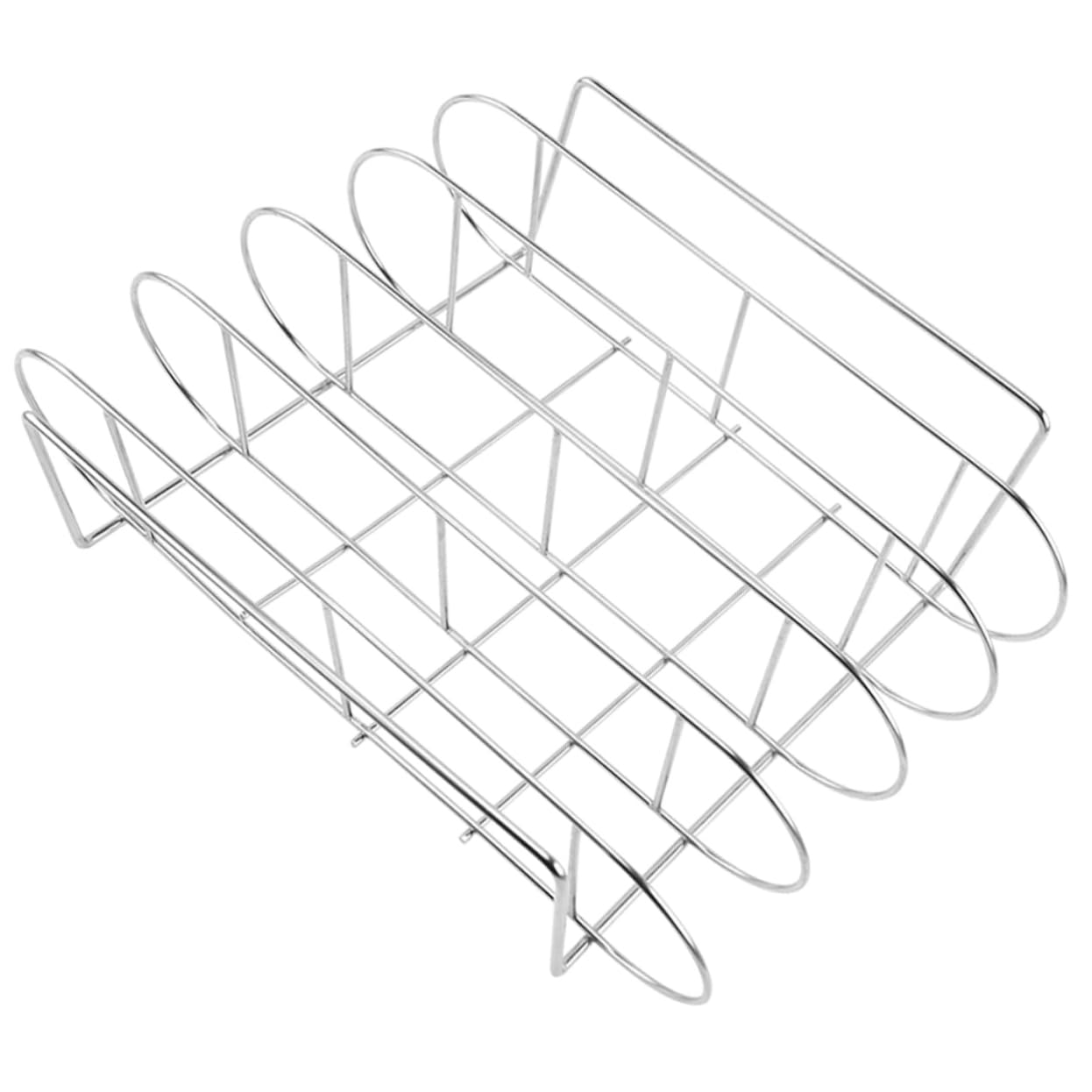 BESPORTBLE Supporto per Barbecue in Metallo Griglia per Bistecche e Costine per Grigliate all’Aperto in Acciaio Inox Resistente alle Alte Temperature Facile da Pulire per Campeggio Picnic