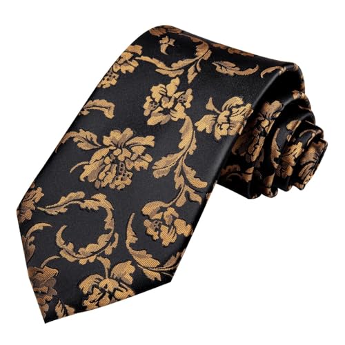 Image of Dubulle Mens Tie Set Solid Paisley Silk Striped Necktie for Men with Cufflinks Tie and Pocket Square