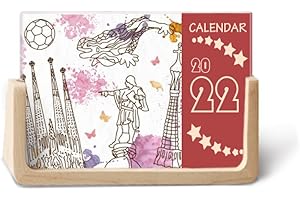 Barcelona Cathedral Soccer Statue Spain 2022 Desk Calendar Planner 12 Month