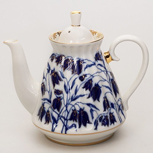 Imperial / Lomonosov Porcelain Brewing Teapot 'Bluebells' by Imperial Porcelain Factory