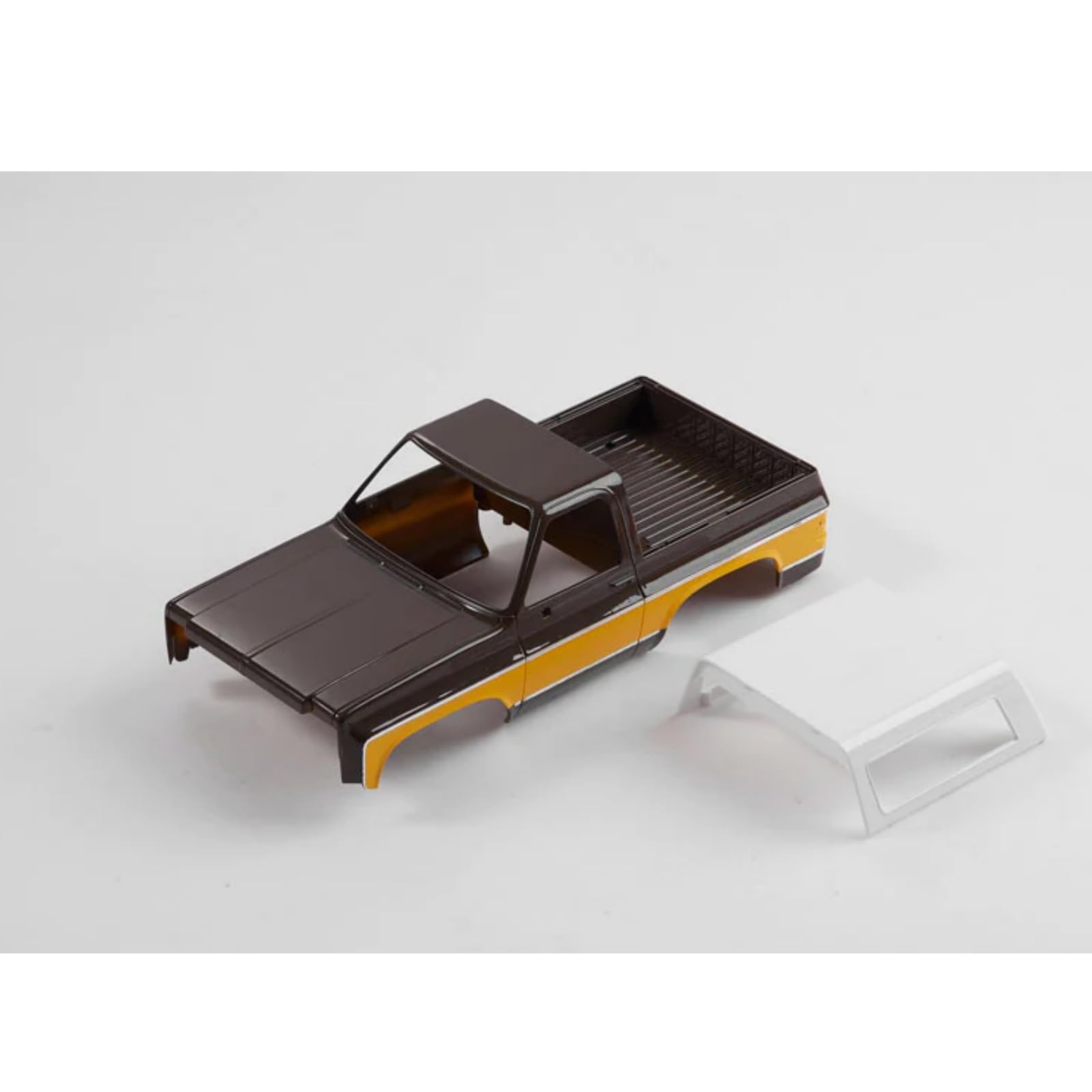 FMS FCX24 Rc Car Parts RC Crawler RC Trucks Parts Replacement Accessory for 1/24 K5 Blazer:CAR Boby and Canvas TOP Painted (Brown/Yellow)