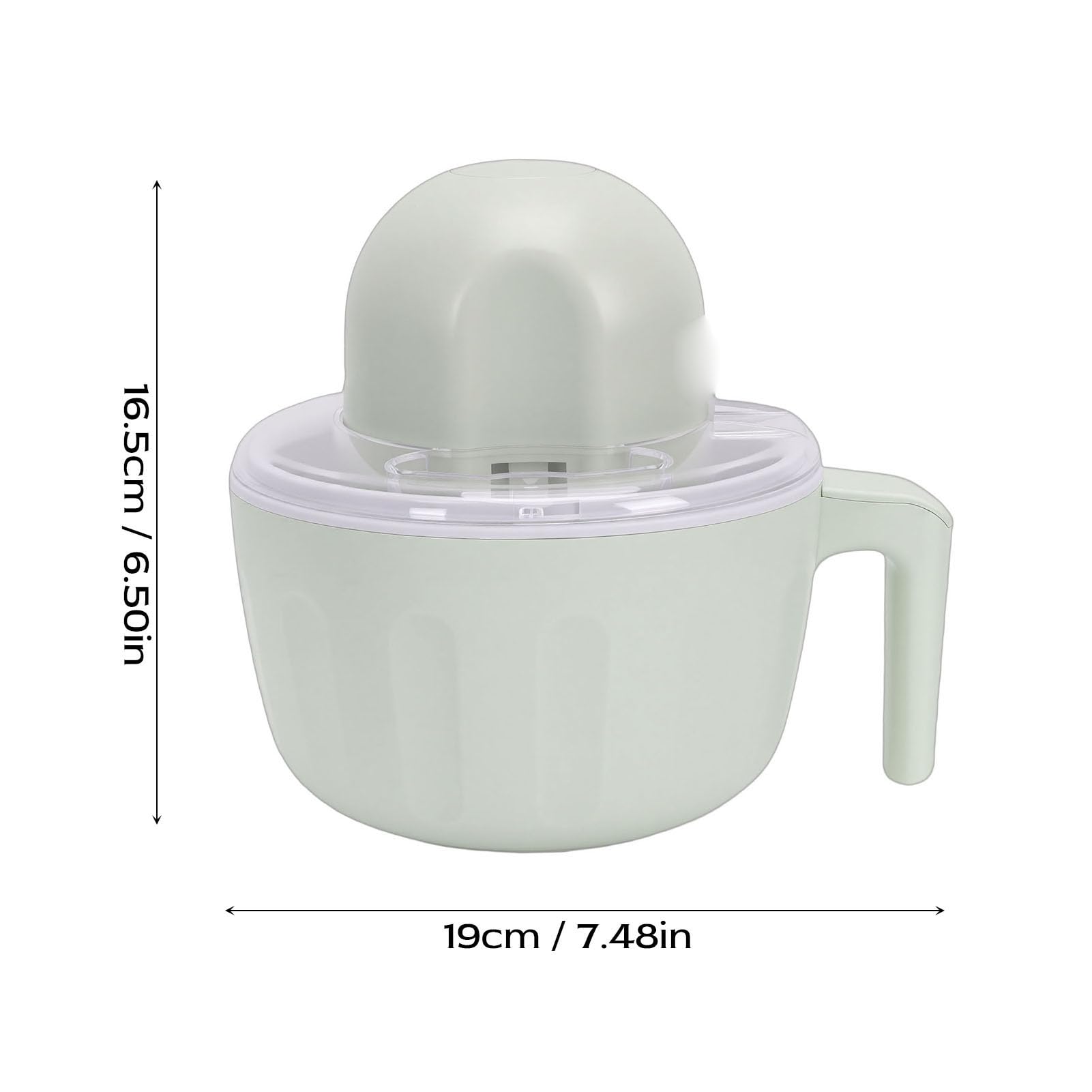 Asixxsix Gelatiera, 500 ml, elettrica, portatile, automatica, in materiale sicuro, multifunzionale, divertente, elettrodomestico da per bambini, piccole cucine
