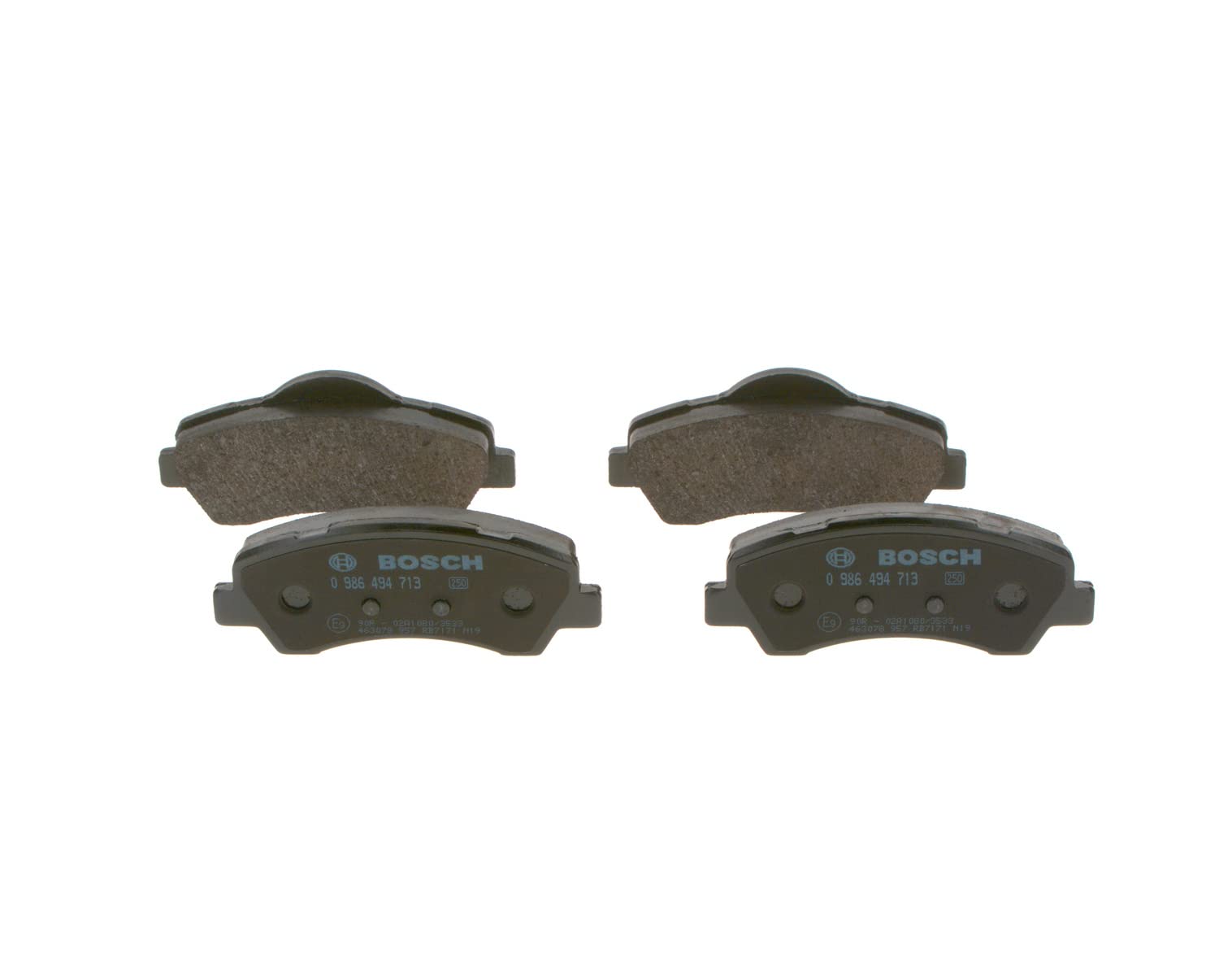 Bosch BP190 Remblokken - vooras - ECE-R90 gecertificeerd - 1 set van 4 remblokken Bosch BP190 Remblokken - vooras - ECE-R90 gecertificeerd - 1 set van 4 remblokken