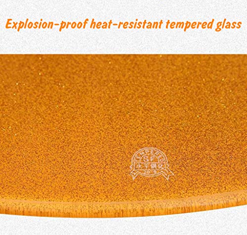 Verre trempé rond doré 10mm CHEWYNP pour plateau de table d'hôtel - 5