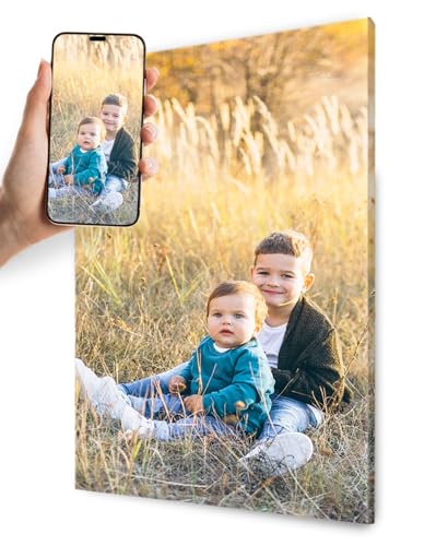 REGALOART Lienzo con Imagen Personalizada - Tamaño 50x70 cm (20 más Disponibles) - Cuadro Personalizado Montado sobre Bastidor de Madera Ecológica - Hecho en España