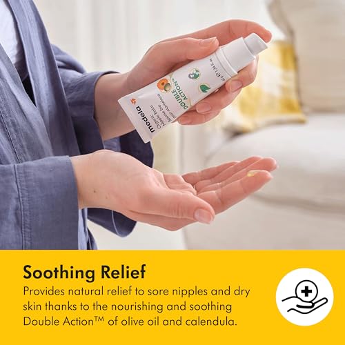 Image of Medela Organic Nipple Cream & Pumping Lubricant, Soothes & Nourishes for Breastfeeding, Made with Natural Ingredients, Provides Fast Relief for Sore Nipples, Postpartum Essential, 1.34 fl oz