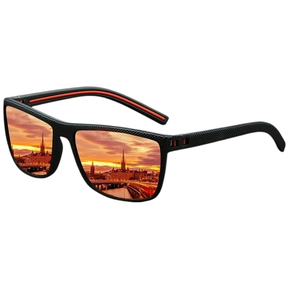 Square Polarized Sunglasses for Men Sports Style Driving Travel Sun Glasses Lightweight Frame UV Protection Anti Glare Mirrored Goggles-image-16