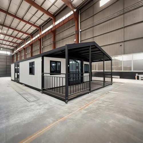Modular Prefab Tiny Home for Sale 20ft Expandable Container House to Live in for Adults with 2 Bedrooms, 1 Fully Equipped Kitchen & Bathroom, Prefabricated Foldable House for Backyard Off-Grid Living - Image 3