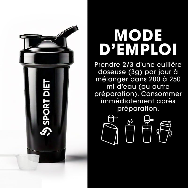CRÉATINE MONOHYDRATE CREAPURE – Poudre Ultra-Pure 500g – 3g par Portion – Puissance, Explosivité, Performance – Sans Impuretés – Idéal Musculation, Cross-Training, Sports Intenses – SportDiet