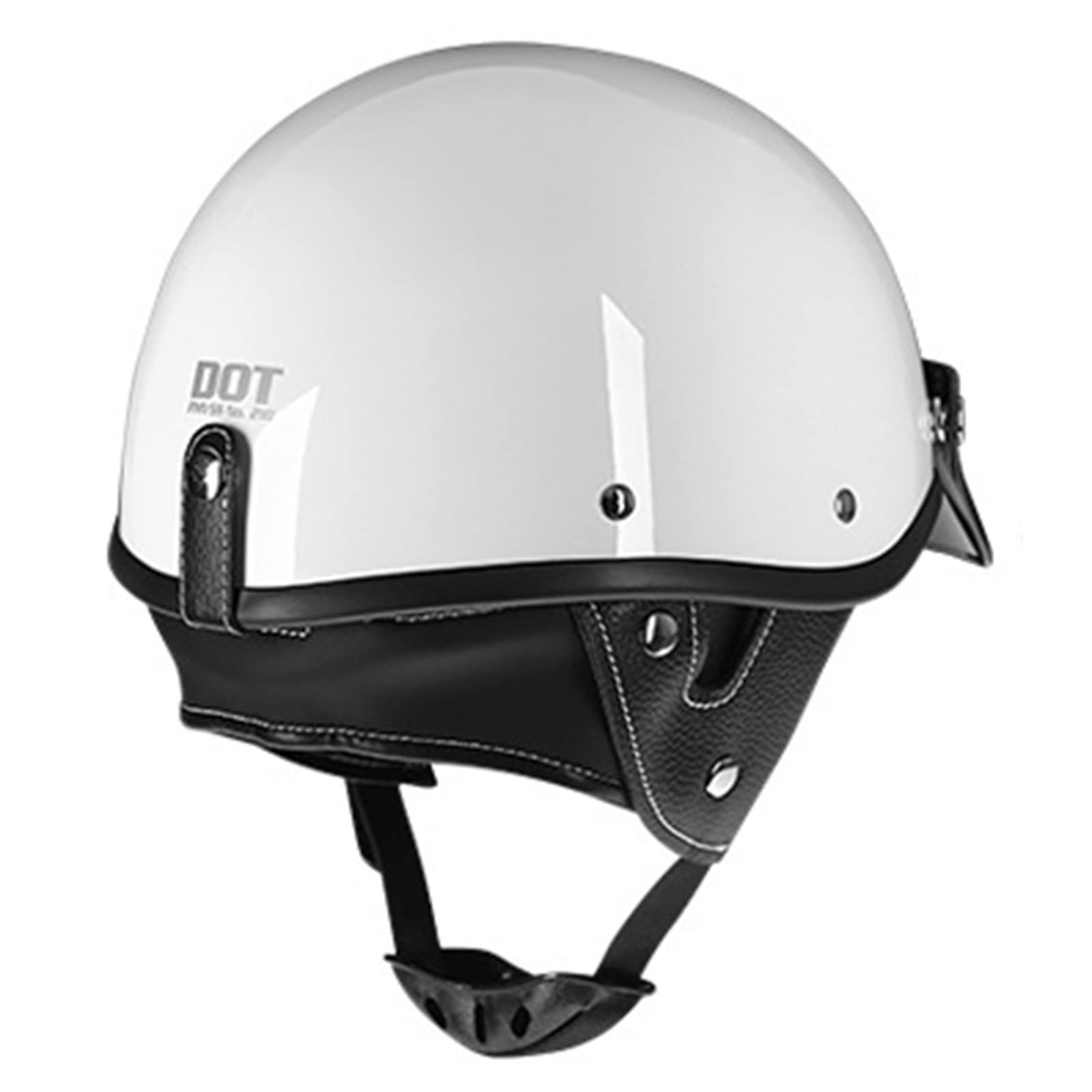 Casque Demi-jet Vintage Style Allemand - Homologué EUR/DOT, Pour Café Racer, Cruiser, Scooter