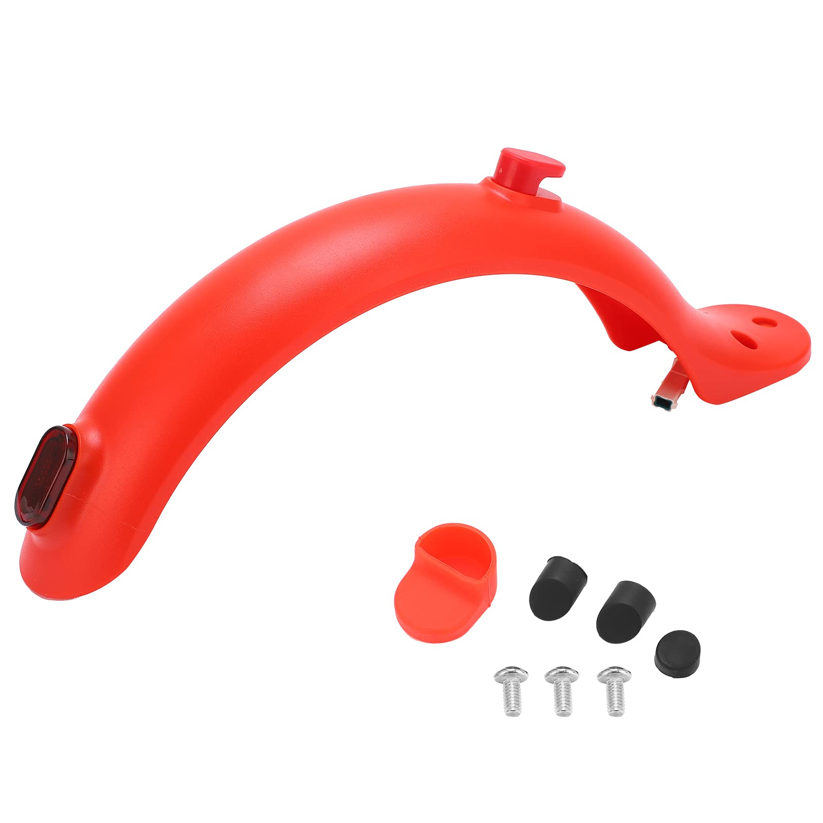 UPALDHOU Hook Scooter Rear Mudguard, Scooter Rear Mudguard with Hook, Tail Light, for M365, M365 PRO (Red