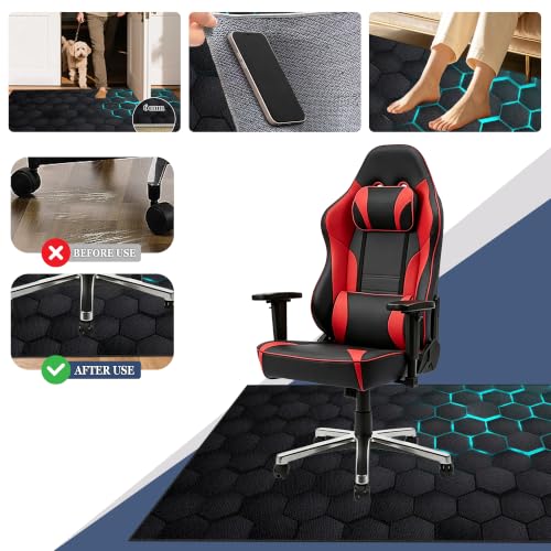 Tapis lavable pour salle de jeux protégeant le sol des chaises gamer - 4