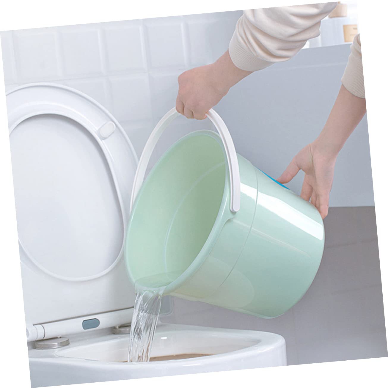 PRETYZOOM Robuster Runder Reinigungseimer Mit Griff Zur Wasseraufbewahrung 12 2 L Wischeimer