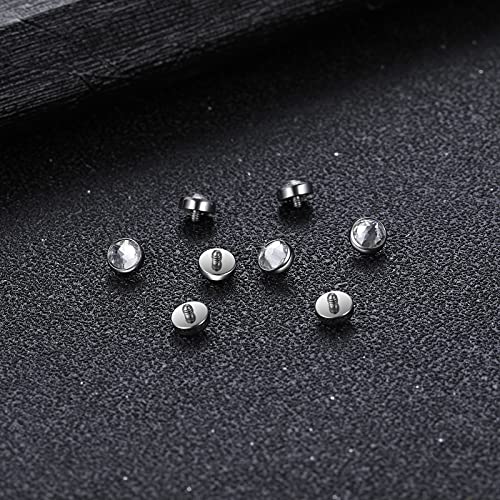 Xpircn 14G Titanium Micro Dermal Anchor Top Crystal Top Dermal Piercings Surface Skin Piercing Body Jewelry4