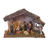 Tatsächliche Größe: Ca. 30 x 10 x 20 cm (11,81 x 3,94 x 7,87 Zoll), handgefertigt aus Umgebungsharz und Holz. Das Material ist sicher und langlebig.