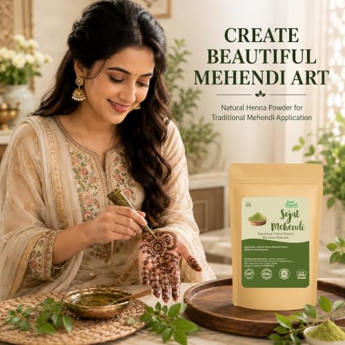 GOOD ORGANIC Sojat Henna Powder for Hair Pack of 1 - Image 5