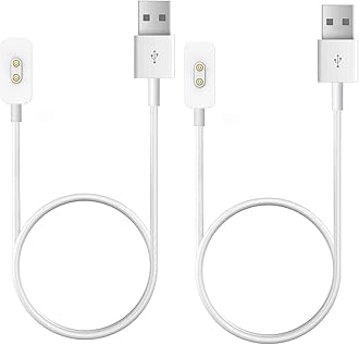 Charger Cable Replacement for Xiaomi Mi Band 9/Band 8/Redmi Watch 3/4/5 (White, 2 Pack/1.9Ft)