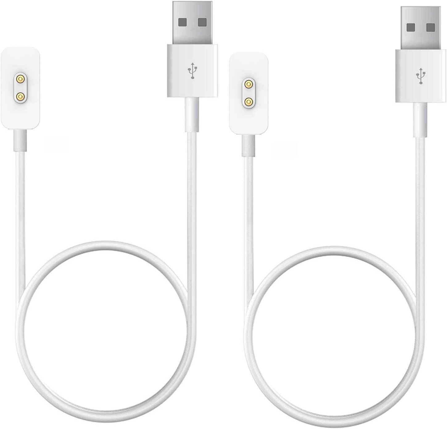 Charger Cable Replacement for Xiaomi Mi Band 9/Band 8/Redmi Watch 3/4/5 (White, 2 Pack/1.9Ft)