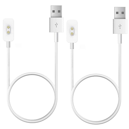 Lettou Cable de carga de repuesto para reloj inteligente Xiaomi-Mi-Band-8Redmi-Band-2 (blanco, paquete de 21.9 pies)