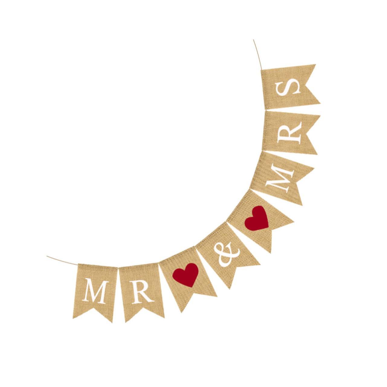 Abaodam 3 Stücke Hochzeit Party Requisiten Schwalbenschwanz Banner Sackleinen Und Liebe Herz Design Für Hochzeit Veranstaltungen