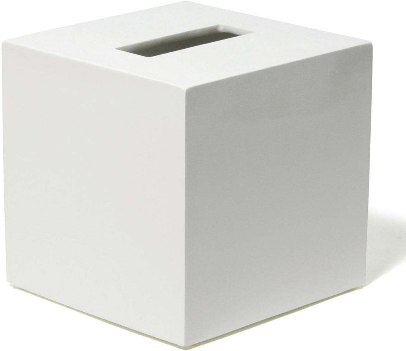 Jonathan Adler Lacquer Bath Tissue Box Cover, One Size, White : Home & Kitchen