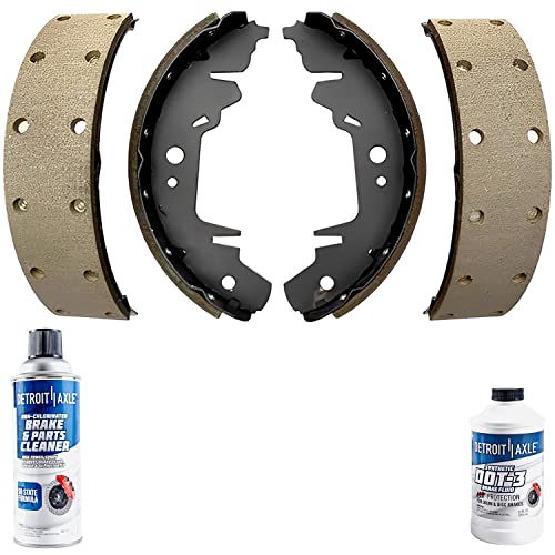 Detroit Axle - Rear Brake Shoes for Chrysler Town & Country Plymouth Grand Voyager Dodge Caravan, Semi-metallic Brake Shoes Replacement