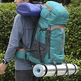 60L Hiking Backpack for Men and Women – Waterproof Rain-Resistant Travel & Mountaineering Backpack with Included Rain Cover, Lightweight Design, Adjustable Pa（Lake of Blue）