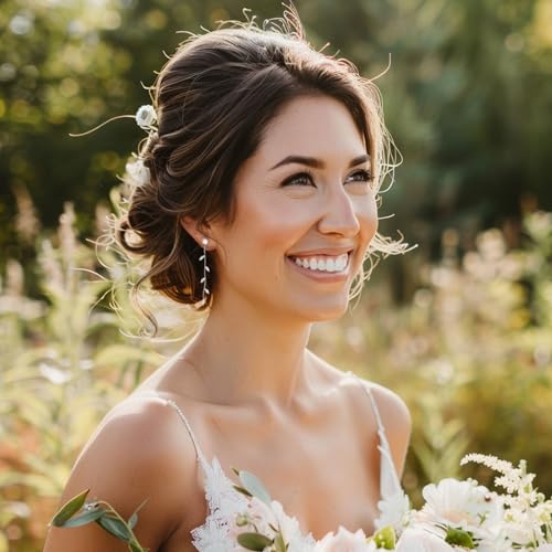 Long Crystal Drop Earrings Dangling Cubiz Zirconia Threader Earrings Crystal Leaf Drop Dangle Earrings for Women Bridal Wedding2