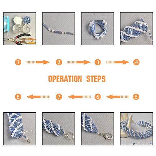 Ph Pandahall About 3500 Pcs Transparent Glass Bugle Seed Beads 8 Colors Tube Space Bead Length 6Mm For Jewelry Making #TOP5