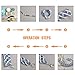 PH PandaHall About 3500 Pcs Transparent Glass Bugle Seed Beads 8 Colors Tube Space Bead Length 6mm for Jewelry Making