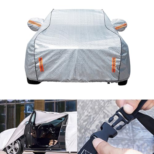 VEYOLE Funda de Coche Exterior Gruesa para Vauxhall Opel Zafira C 5-Seater 2012-2023 - Invierno Cubierta Protectora para Coche con Cremallera y Forro de Algodón - Capa Carro Impermeable Anti-UV,B