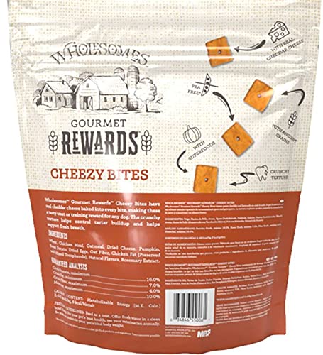 Wholesome Dog Treats Cheddar Cheese Cheezy Bites, 3lb – Crunchy Dog Treats Biscuits SS Pet Training Whistle, Real Cheese Flavor, Puppy Dog Treats, Resealable Pack (Pack of 2) Wholesome Dog Treats Cheddar Cheese Cheezy Bites, 3lb – Crunchy Dog Treats Biscuits SS Pet Training Whistle, Real Cheese Flavor, Puppy Dog Treats, Resealable Pack (Pack of 2)