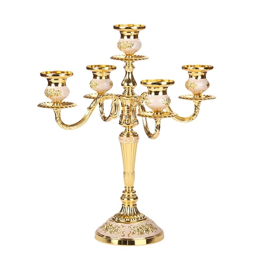 Candlestick Holder Decorative European Retro Five-head Candle Holder Home Wedding Props Decorative Candlestick for Party