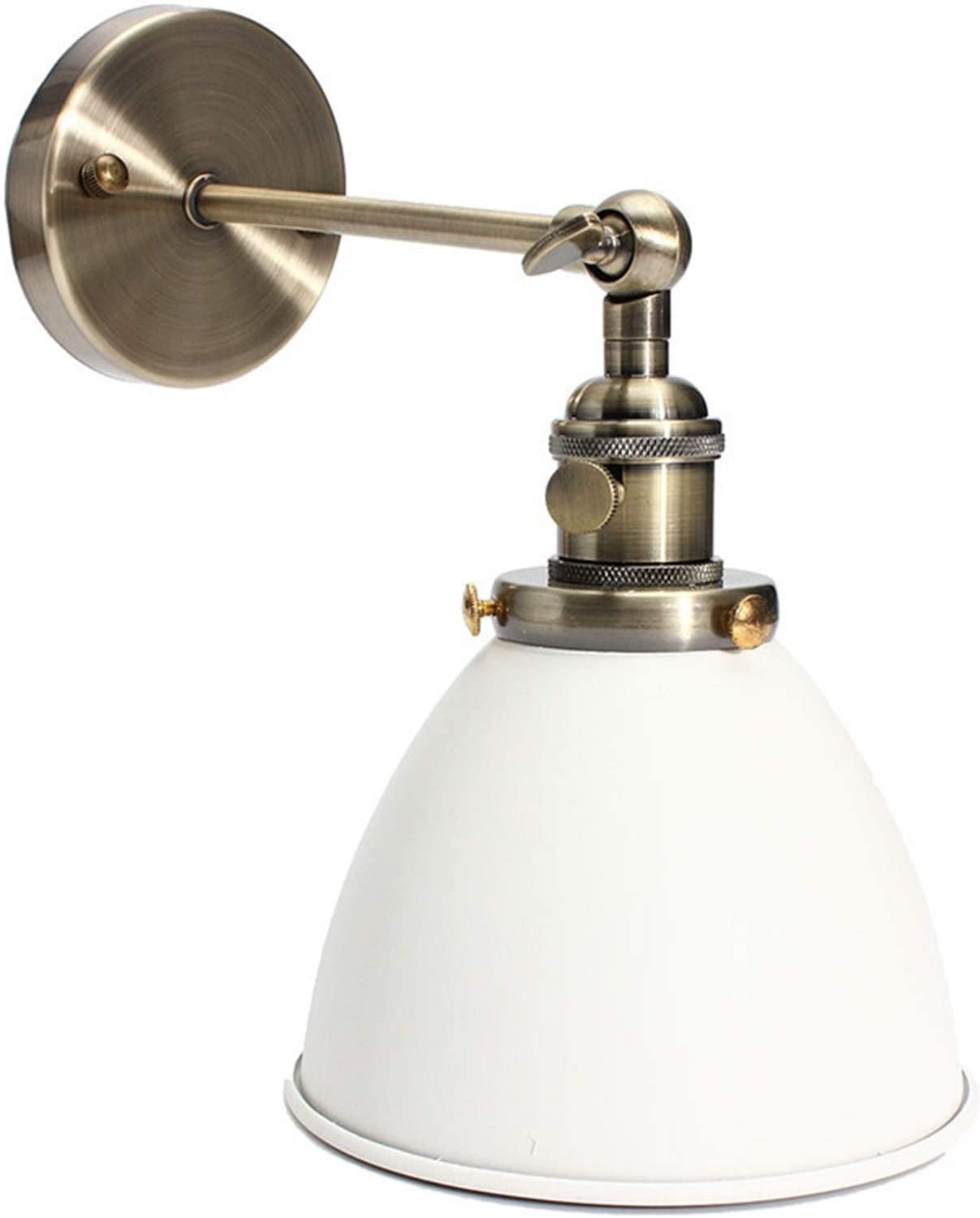 HXYSXHJUO Vintage Industrial Wall Sconce Light, E27 Antique Bowl Lamp, Rustic Black Iron Design for Home Loft, Retro Style Lighting Fixture