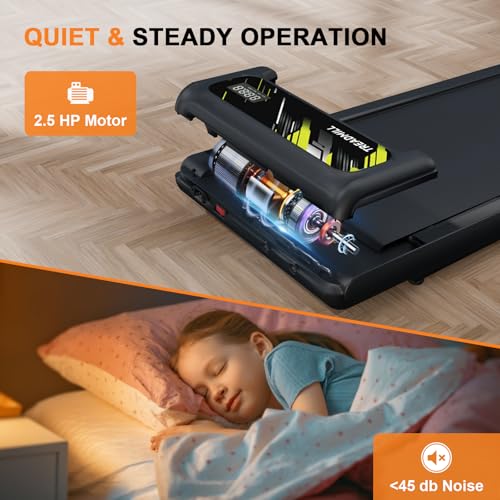 Image of NAYSAYE Walking Pad with Handle Bar, Walking Pad Treadmill with Incline, Walking Treadmills for Home with Screen, 2 in 1 Portable Under Desk Treadmill for Home, Remote Control, Smart App