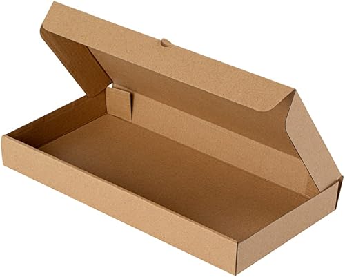Miniatura 13 de Restaurantware Eco Pie - Cajas de pan plano para llevar de 15 x 7 x 1.5 pulgadas, 50 cajas de pizza corrugada resistentes  Sistema de bloqueo de