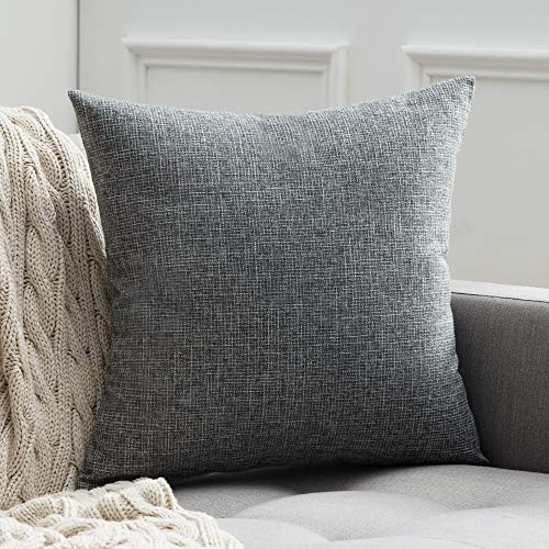 Kissenbezug MIULEE in Leinen-Optik für Dekokissen 50×50 cm