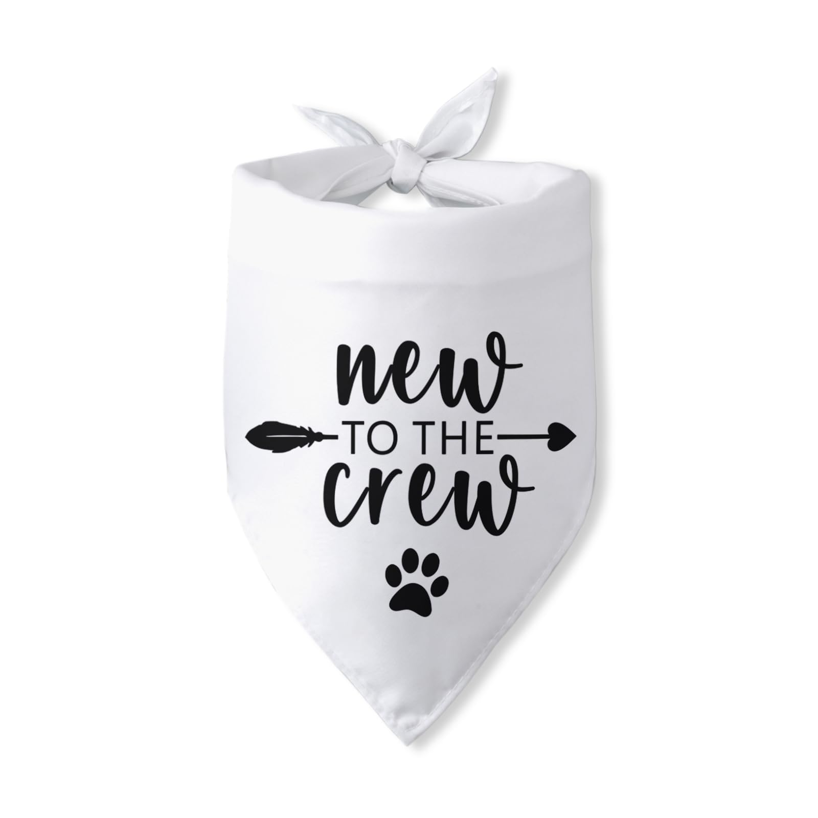 New to The Crew Dog Bandana New Puppy Announcement Gift for New Owners Puppy Bandana Dog Owner Gifts Triangle Bibs Scarf Accessories for Small Medium