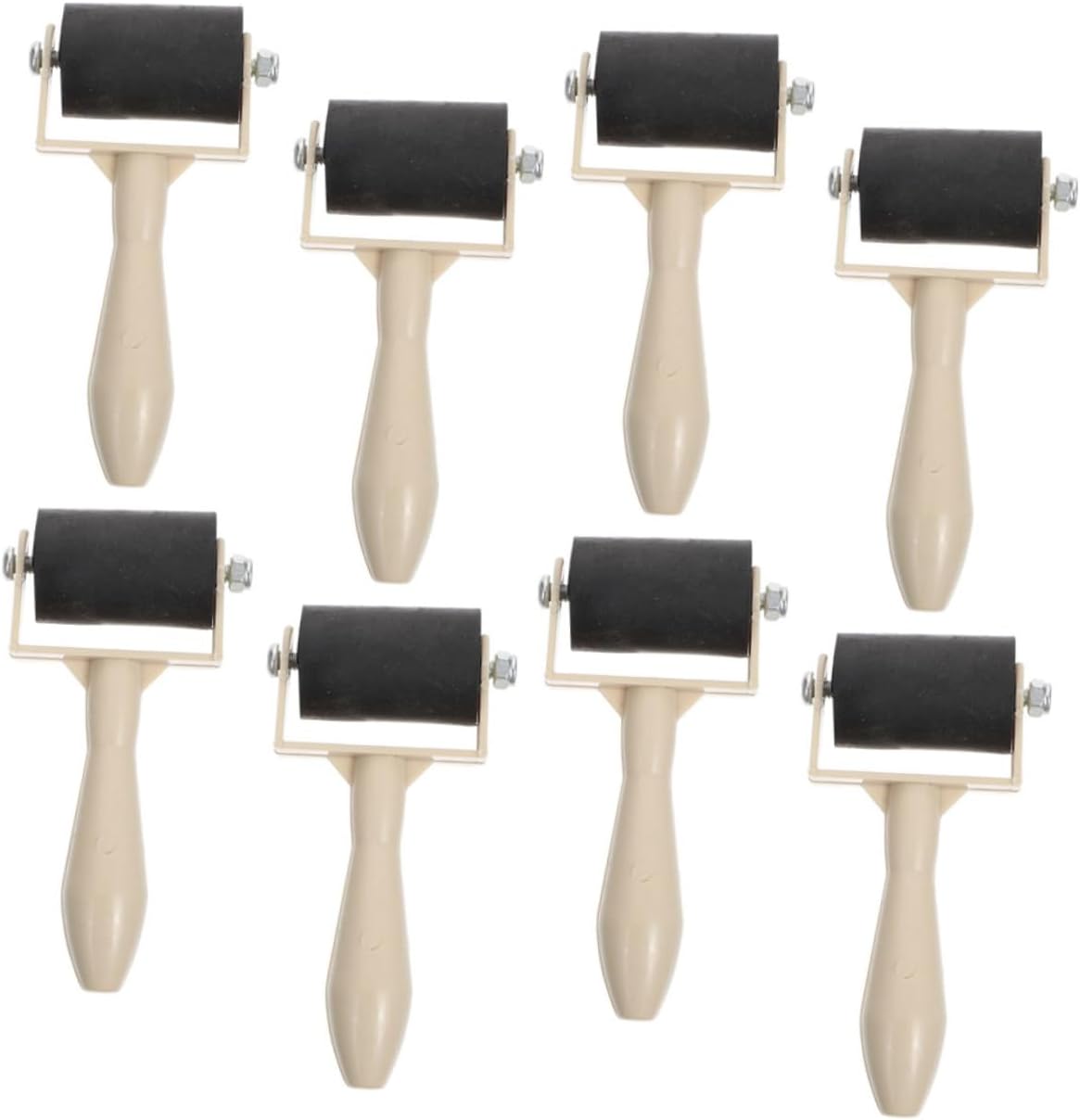SEWOART 8pcs Manual Craft Rollers Compact Portable for Printing Engraving Stamping Boys and Supply Easy to Use Clean