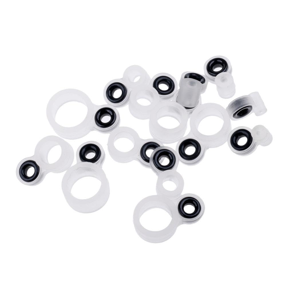 ATORSE® 14Pcs/Set Silicone and Ceramic Fishing Rod Guides Rod Repair Kit DIY Rod Tip Eye Rings-image-21