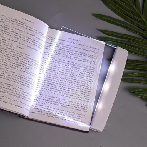 aelah フラットブックライト ページ 夜のベッドでの読書用 クリアLEDブック フルページライト イルミネーターパネルプレートランプボード ワイヤレス (白＋黒、17cm×14.3cm×1.5cm)（Amazon）