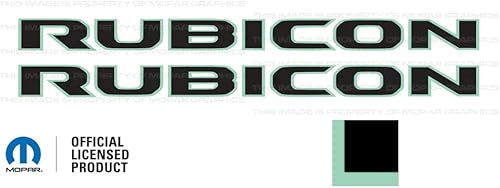 Miniatura 14 de Decal Mods Rubicon Hood - Calcomanía gráfica de vinilo para Jeep Rubicon/Gladiator JL/JT (2018-2024) negro con contorno de bronce 392 FB392O