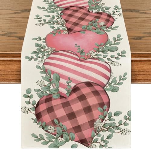 Artoid Mode Hearts Love Valentine's Table Runner Home Decor 13x108 Inch